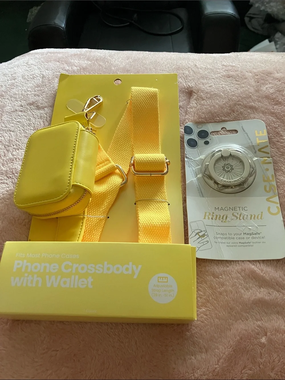 case-mate Yellow Phone Crossbody with Wallet & Magnetic Ring Stand